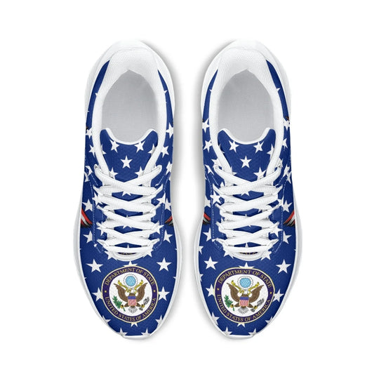 New Fashion American Flag Eagle Pattern Print Ladies Tennis Shoes Outdoor Travel Round Toe Sneakers Breathable Lace Up Footwear