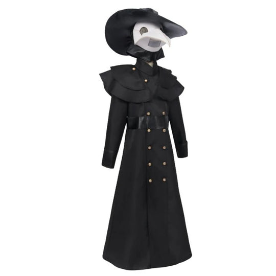 Plague Doctor Costume Crow Long Mouth Bird Halloween Adult Medieval Steam Punk European American Man Costume Clothing Set