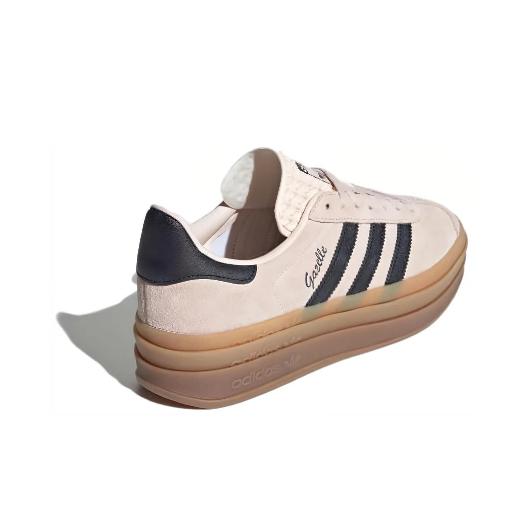 Adidas GAZELLE BOLD Thick Sole Heightened Women's Board Shoes Casual Sport Skateboarding Shoes comfortable Sneakers brownish