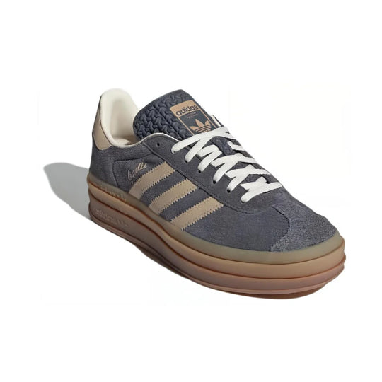 Adidas GAZELLE BOLD Thick Sole Heightened Women's Board Shoes Casual Sport Skateboarding Shoes comfortable Sneakers brownish