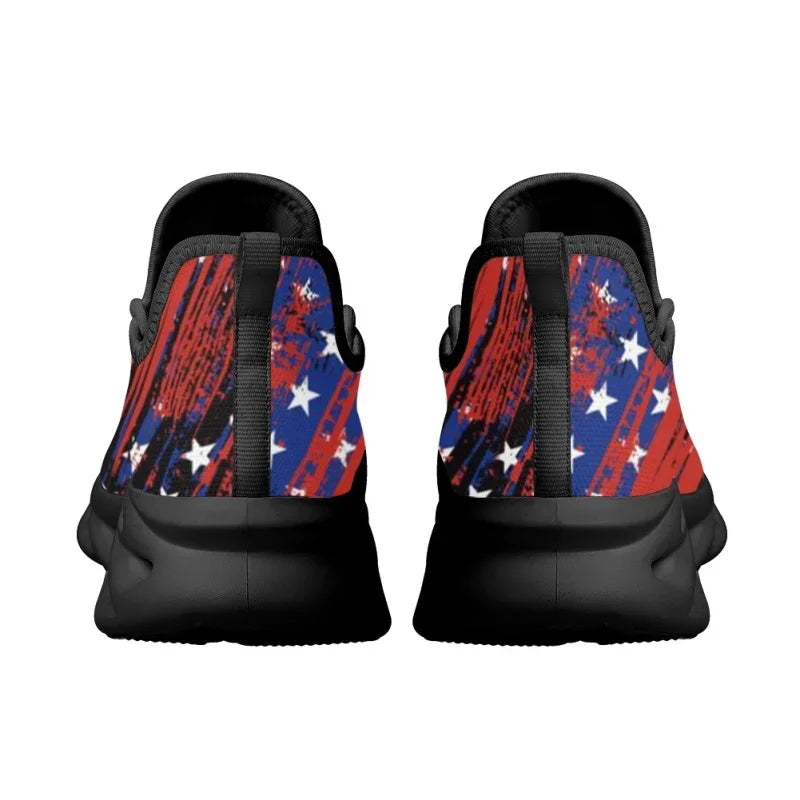 July 4th American Independence day Design Running Sneakers Unisex Comfort Mesh Shoes USA Eagle Print Cushion Walking Zapatillas