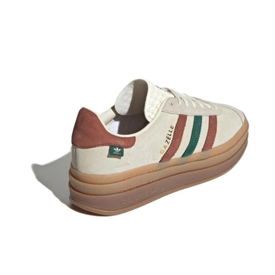 Adidas GAZELLE BOLD Thick Sole Heightened Women's Board Shoes Casual Sport Skateboarding Shoes comfortable Sneakers brownish