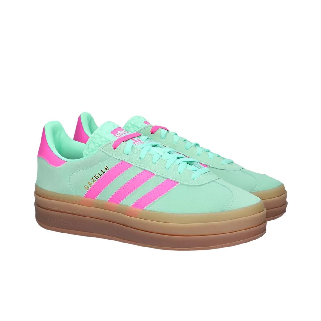 Adidas GAZELLE BOLD Thick Sole Heightened Women's Board Shoes Casual Sport Skateboarding Shoes comfortable Sneakers brownish