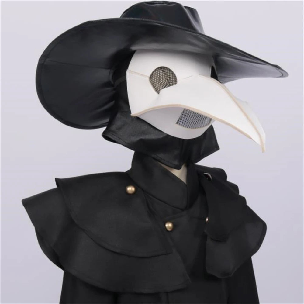 Plague Doctor Costume Crow Long Mouth Bird Halloween Adult Medieval Steam Punk European American Man Costume Clothing Set