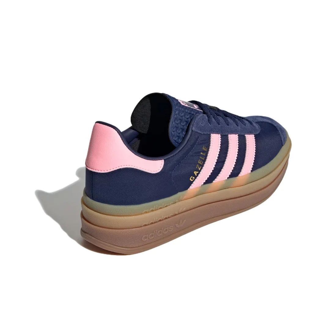 Adidas GAZELLE BOLD Thick Sole Heightened Women's Board Shoes Casual Sport Skateboarding Shoes comfortable Sneakers brownish