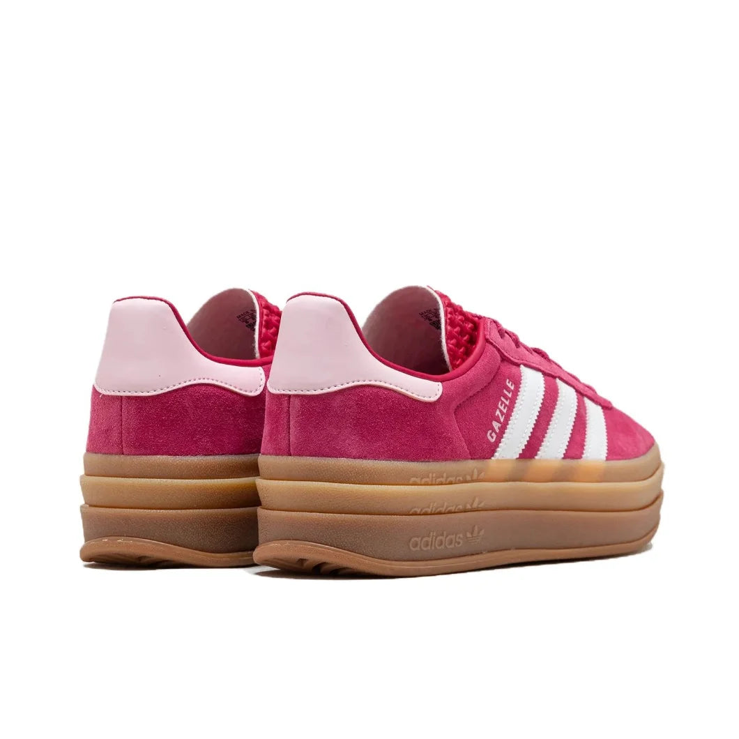 Adidas GAZELLE BOLD Thick Sole Heightened Women's Board Shoes Casual Sport Skateboarding Shoes comfortable Sneakers brownish