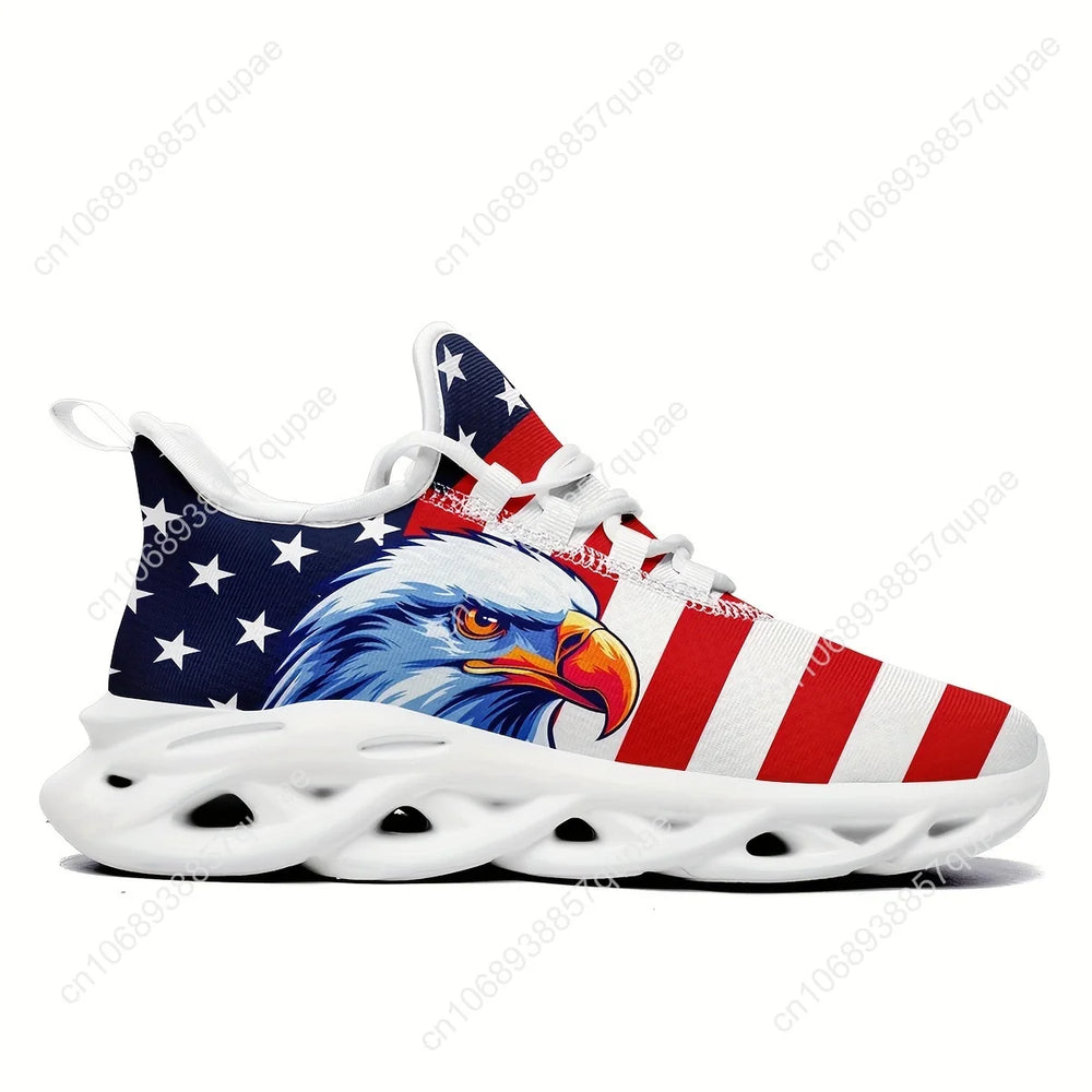 Beautiful American Flag Eagle Flats Sneakers Mens Womens Sports Running Shoes High Quality DIY Sneaker Customization Shoes