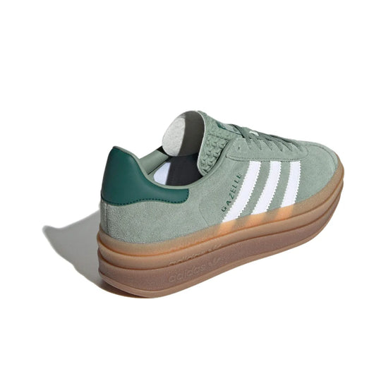 Adidas GAZELLE BOLD Thick Sole Heightened Women's Board Shoes Casual Sport Skateboarding Shoes comfortable Sneakers brownish